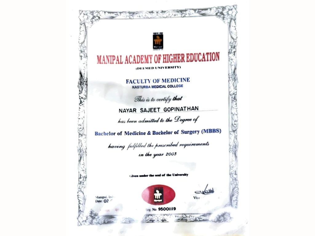 MBBS Certificate