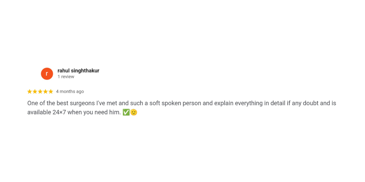 Rahul Singh Thakur's Google Review